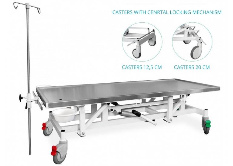 Veterinary exam table trolley GOLIAT SLVR